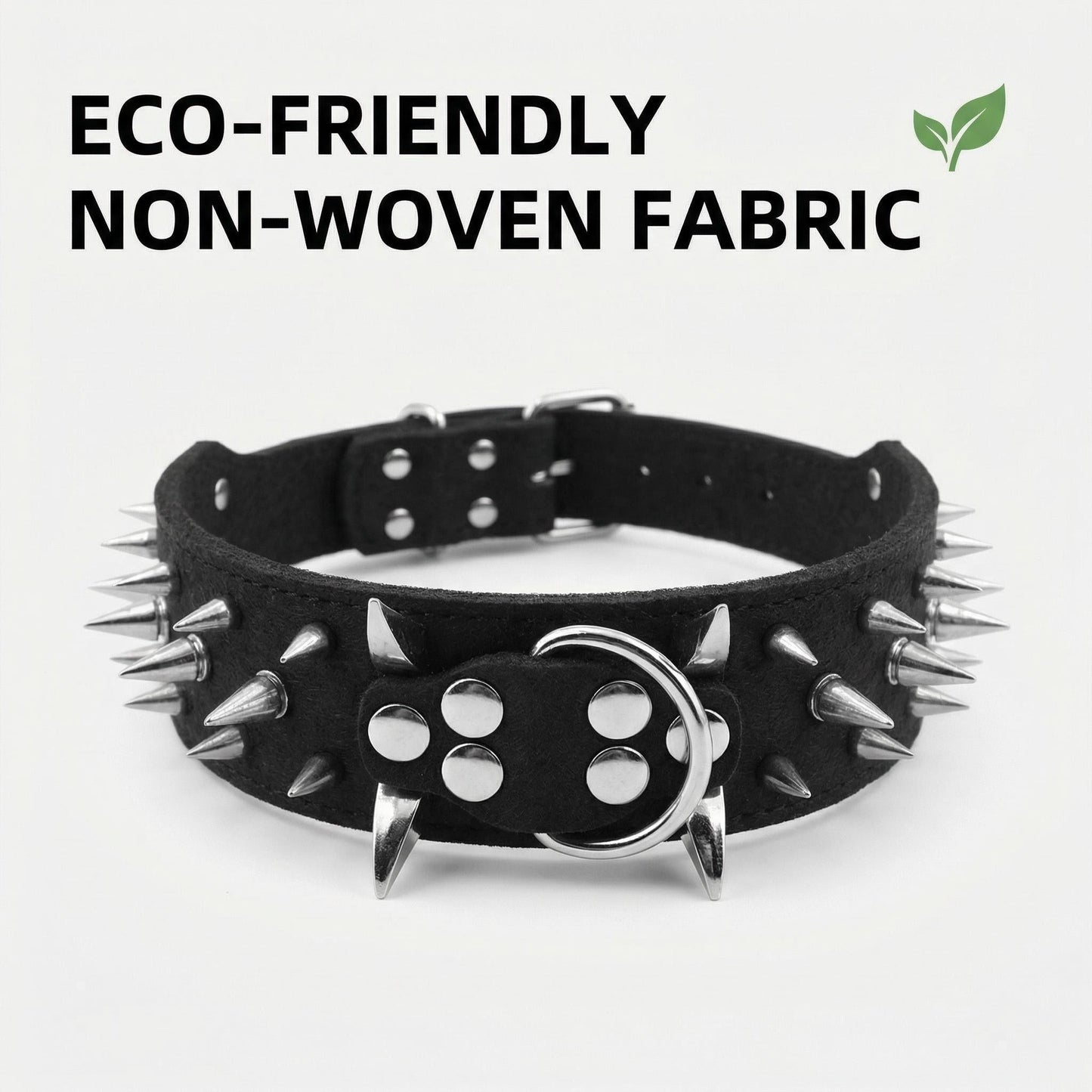 Black & Silver Studded Dog Collar