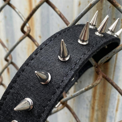 Black & Silver Studded Dog Collar