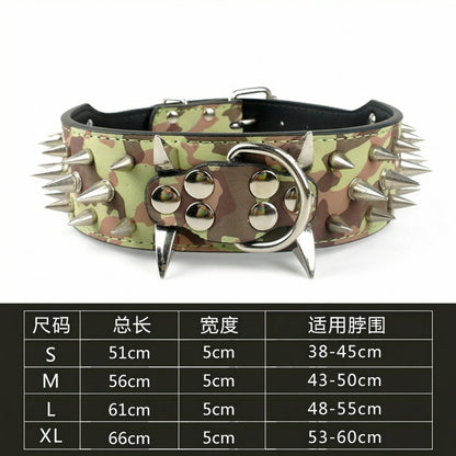 Military Camo Studded Dog Collar