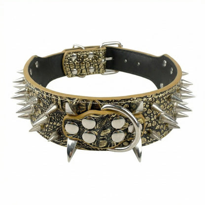 Tan Studded Dog Collar