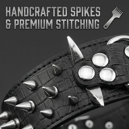 Black & Silver Studded Dog Collar
