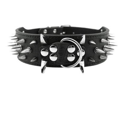 Black & Silver Studded Dog Collar