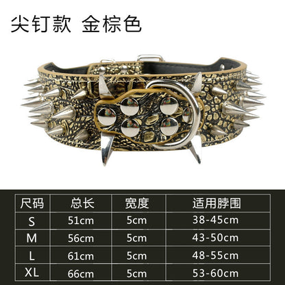 Tan Studded Dog Collar