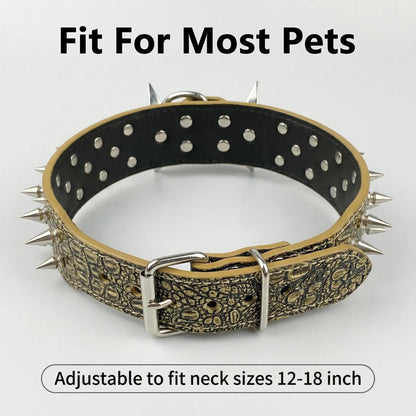 Tan Studded Dog Collar