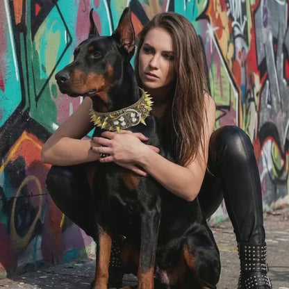Military Camo Studded Dog Collar